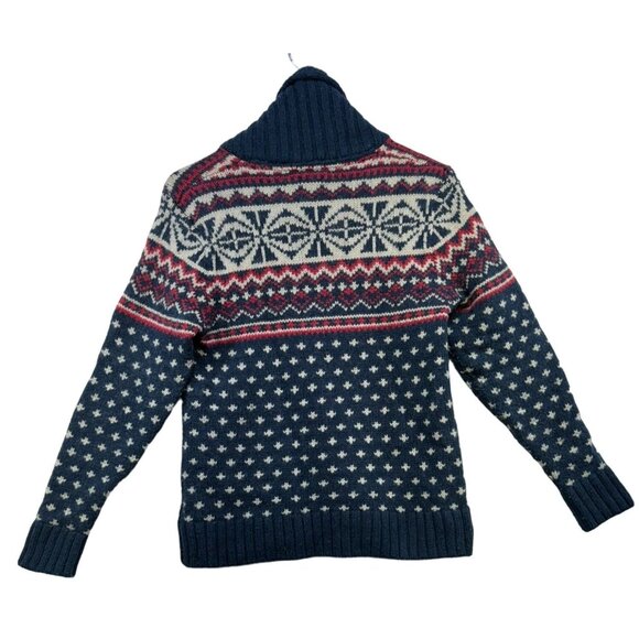 Vintage L.O.G.G. Womens Nordic Patterned Wool Blend Sweater Medium Blue - Picture 10 of 14